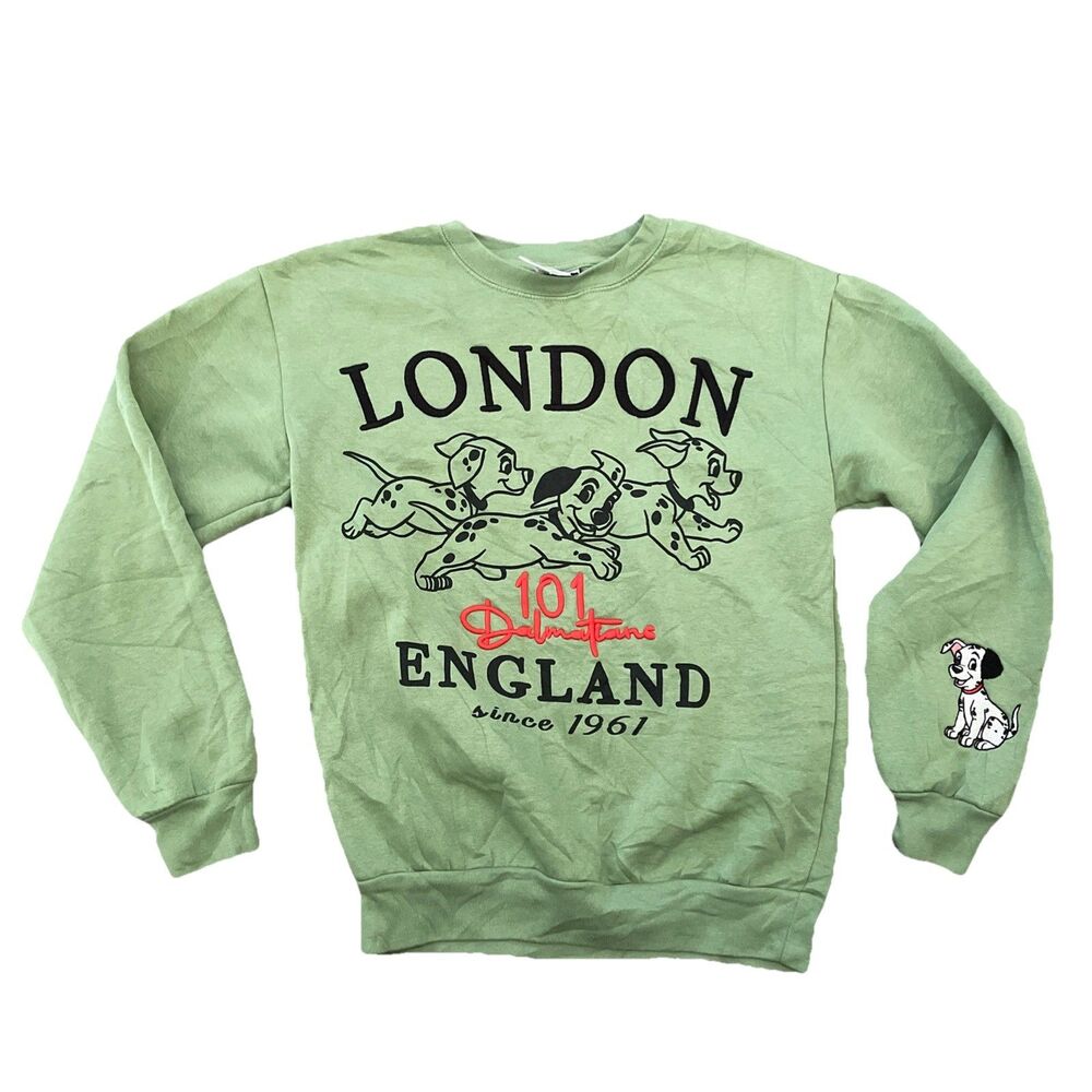 Disney Green 101 Dalmatians Crew Neck Sweater